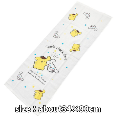 【Cinnamoroll & Pompompurin】Sanrio Characters Gauze Towel