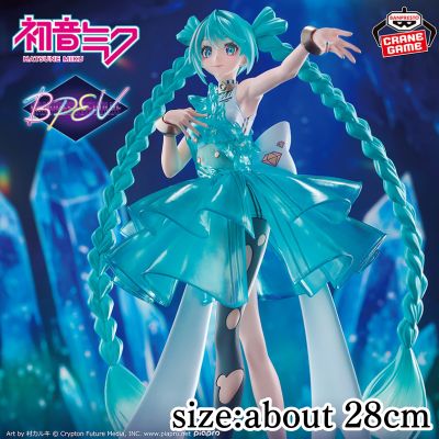Hatsune Miku BANPRESTO EVOLVE Clearluxe - Emerald Gem - Figure *Box Damage*