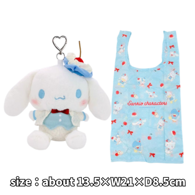 [Cinnamoroll] Sanrio Sky Blue Cherry Cake Plush Eco Bag