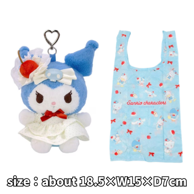 [Kuromi] Sanrio Sky Blue Cherry Cake Plush Eco Bag