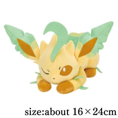 【Leafeon】Pokémon Mofu Gutto Plush Eevee Friends – Umbreon & Leafeon – Naptime Ver.