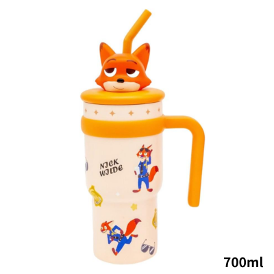 ◆ [Nick] Zootopia Insulated Tumbler (Cold Drinks Only) with Mascot & Handle – 700ml *Shipped separately at a later date; delivery date/time cannot be specified.