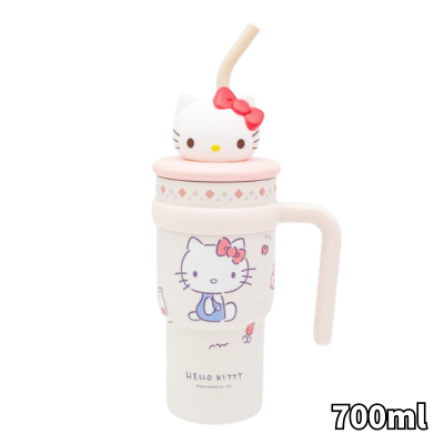 [Hello Kitty] Cold-Only Tumbler with Mascot & Handle (700ml)