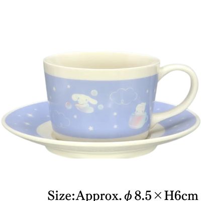 【Blue】Cinnamoroll Fluffy Pale Cup & Saucer