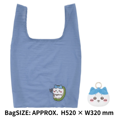 【Hachiware】Chiikawa Face Mascot in Eco Bag