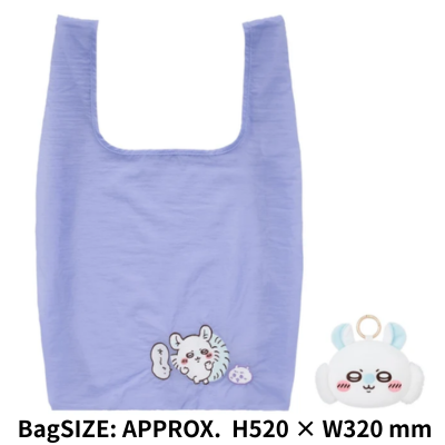 【Momonga】Chiikawa Face Mascot in Eco Bag