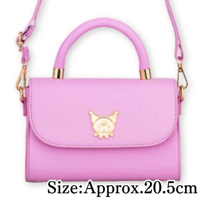 【Kuromi】My Melody ♡ Kuromi Pastel Color Shoulder Plate Bag with Handle and Long Strap