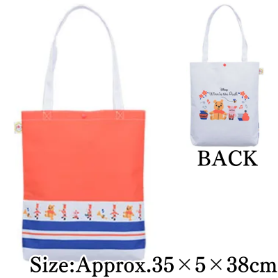 【Red × White】Winnie the Pooh Premium Tote Bag