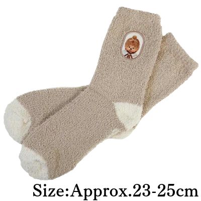 [Beige Patch] Monchhichi Women's Socks (23–25cm)