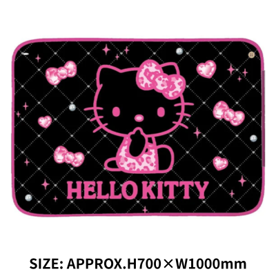 [Hello Kitty Black] Sanrio Characters Fluffy Blanket