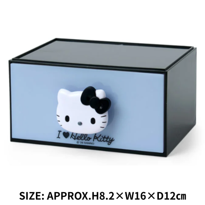 ◆ [Black] Stacking Chest (I Love Hello Kitty) ※Ships at a later date. Delivery date/time cannot be specified.
