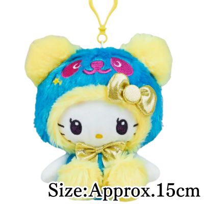 【Blue】Panda Hello Kitty Kurippii Plush ~Vivid Panda~