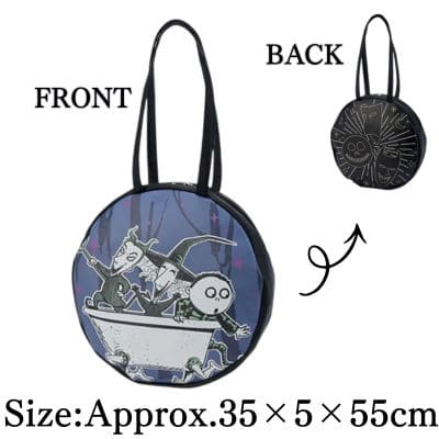 【Blue】Tim Burton's The Nightmare Before Christmas Platinum Goods Full Moon Tote Bag