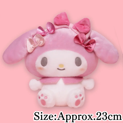 【My Melody】My Melody & Kuromi BIG Plush with Lots of Ribbons ~Pink & Purple~