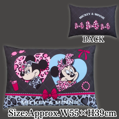 【Close-Up】Mickey Mouse & Minnie Mouse Gyaru-Style Leopard Cushion