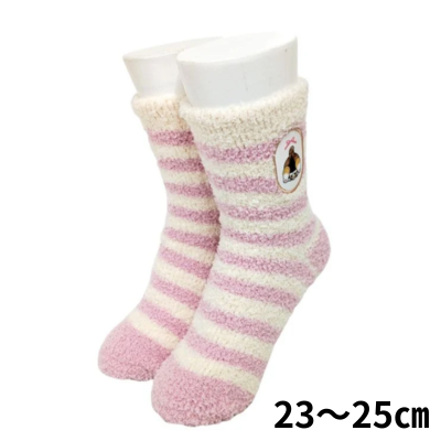 mofusand Fluffy Crew Socks (Kururinpa Patch)