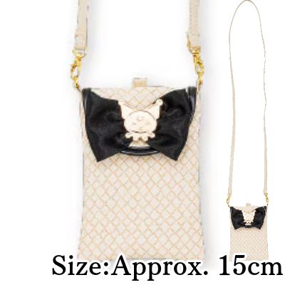 【Beige】Kuromi Elegant Ribbon Gadget Case